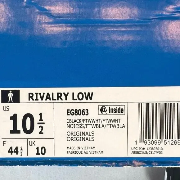 Adidas Rivalry Athletic Sneakers Mens Size 10.5 Shoes w/Original Box